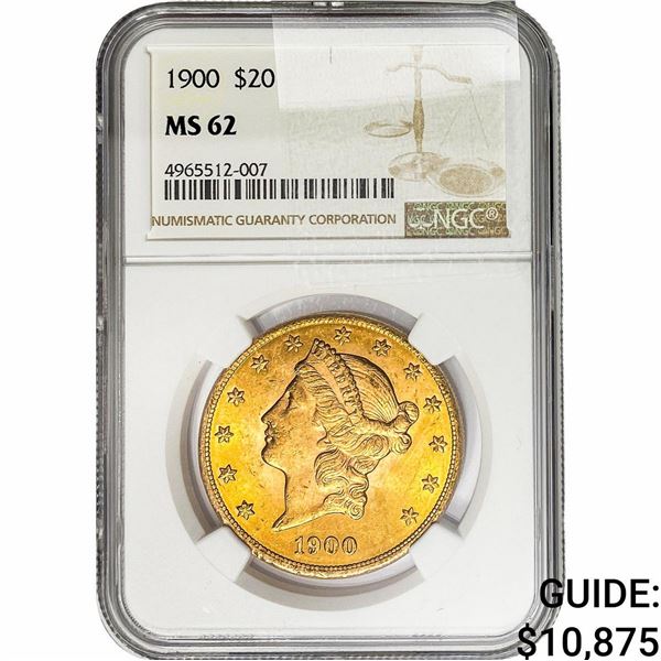 1900 $20 Gold Double Eagle NGC MS64