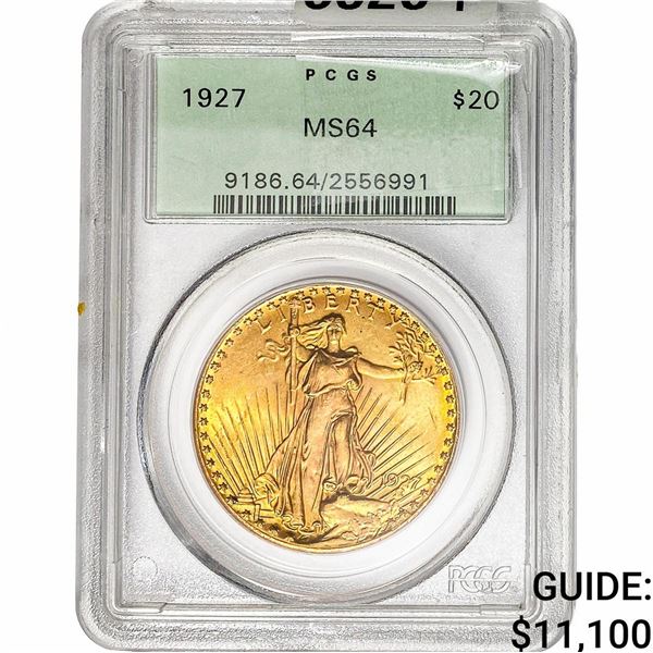 1927 $20 Gold Double Eagle PCGS MS64