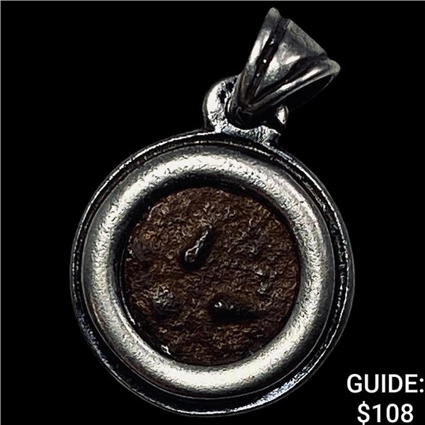 Widow's Mite in Sterling Bezel NEARLY UNCIRCULATED