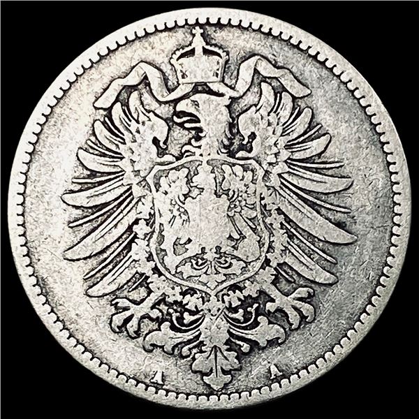 1876 Germany Silver 1 Reichsmark NEARLY UNCIRCULATED