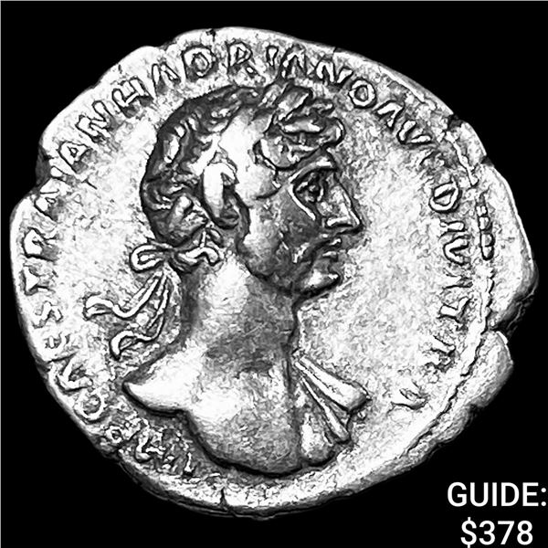 Roman Hadrian AD 117-138 Silver Denarius CLOSELY UNCIRCULATED