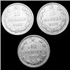 Image 2 : [3]1922 Soviet Russia Silver 10 Kepeks CLOSELY UNCIRCULATED