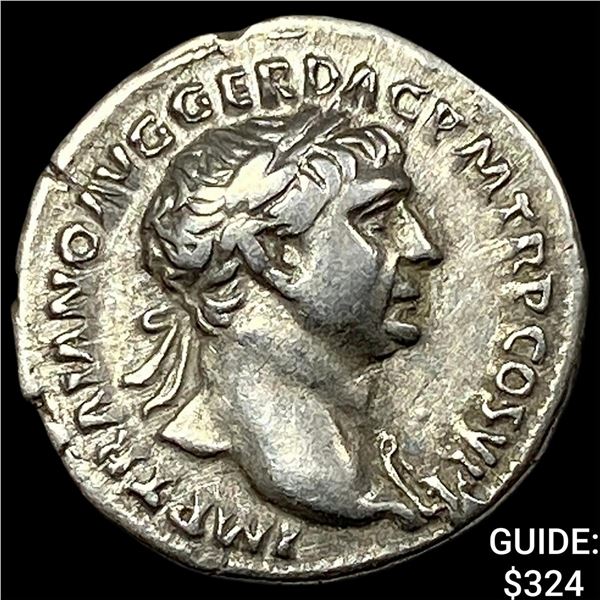 Roman Trajan 98-117 AD Silver Denarius CLOSELY UNCIRCULATED