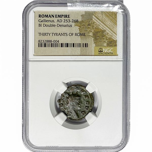 Roman Gallienus, AD 253-268 BI Dbl-Denarius NGC