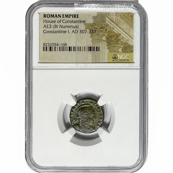 Roman Constantine I, AD 307-337 AE3 BI Nummus NGC