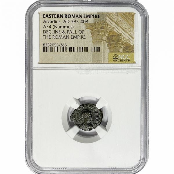 Eastern Roman Arcadius, AD 383-408 AE4 Nummus