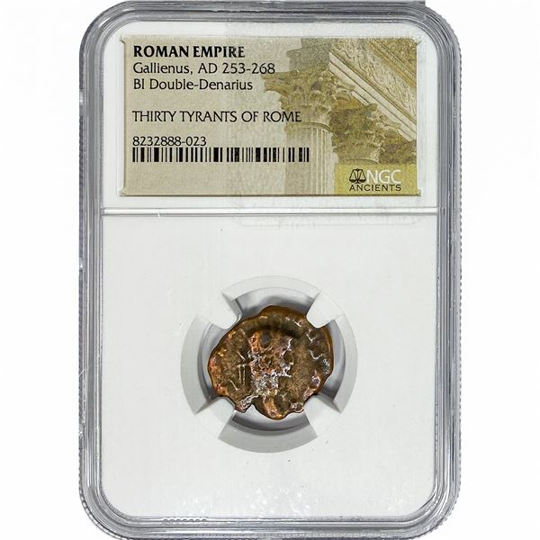 Roman Gallienus, AD 253-268 BI Dbl-Denarius NGC