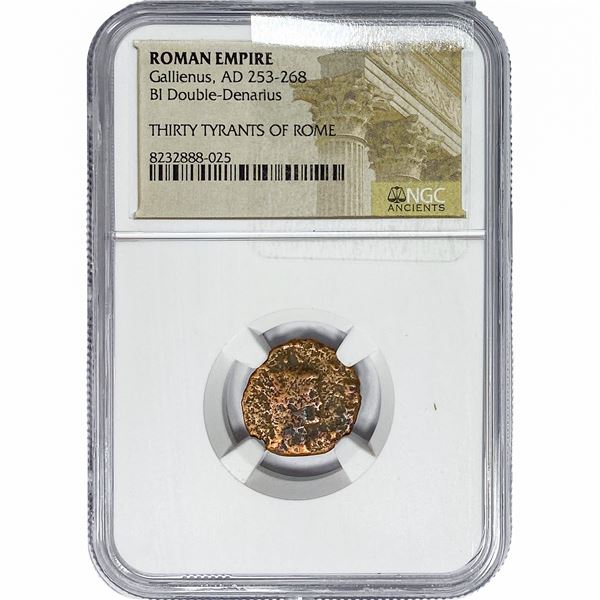 Roman Gallienus, AD 253-268 BI Dbl-Denarius NGC