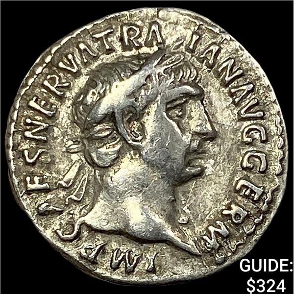Roman Trajan 98-117 AD Silver Denarius CLOSELY UNCIRCULATED