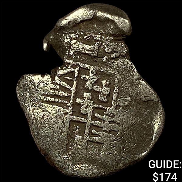 1500'S-1600's Spanish Colonial Silver Cob NEARLY UNCIRCULATED