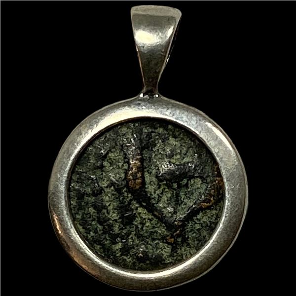Widow's Mite in Sterling Bezel NEARLY UNCIRCULATED