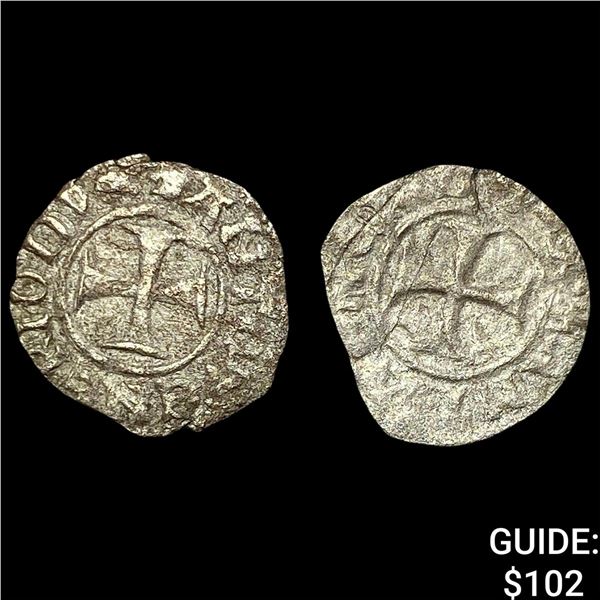 [2]14th-15th Cent. Venetian SIlver Tornesello NEARLY UNCIRCULATED