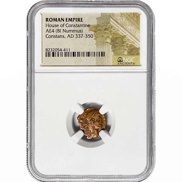Roman Constans, AD 337-350 AE4 BI Nummus NGC