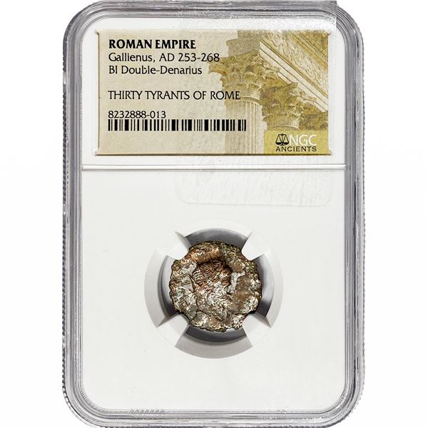 Roman Gallienus, AD 253-268 BI Dbl-Denarius NGC