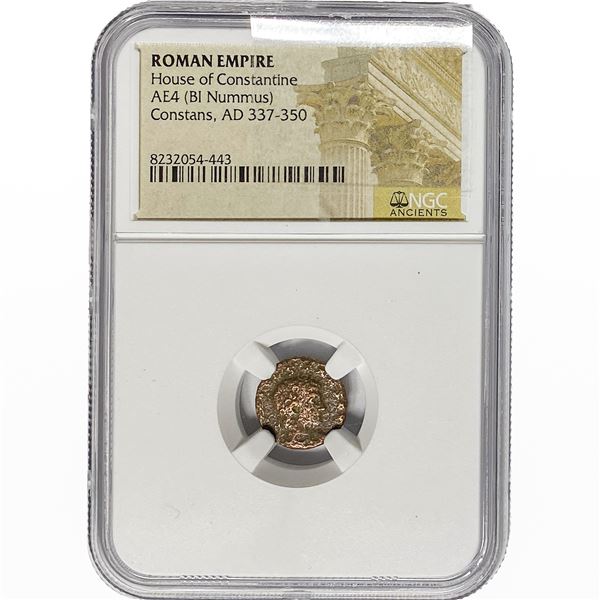 Roman Constans, AD 337-350 AE4 BI Nummus NGC
