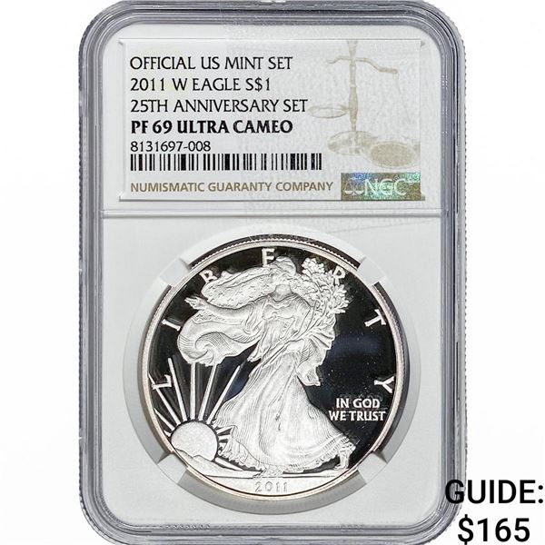 2011-W Silver Eagle NGC PF 69 UC 25th Anniversary