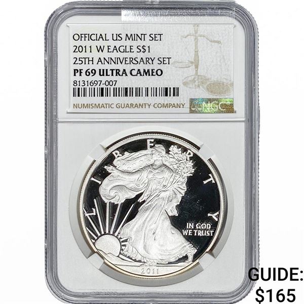 2011-W Silver Eagle NGC PF 69 UC 25th Anniversary