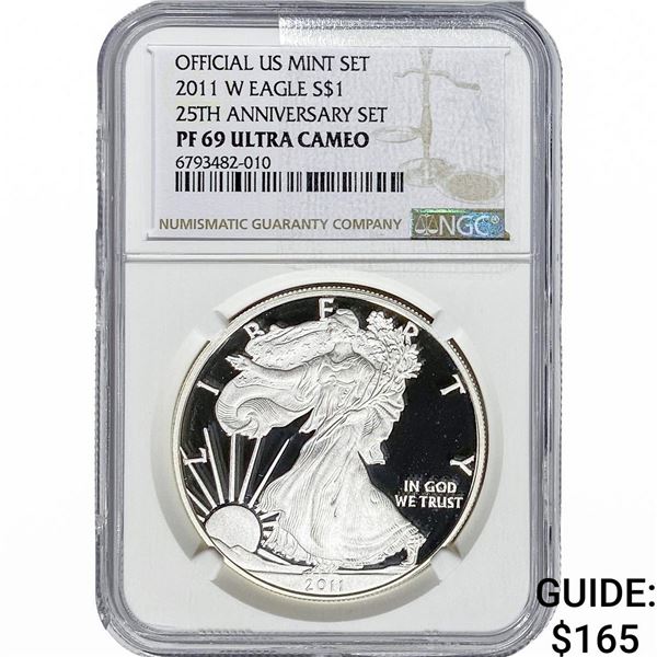 2011-W Silver Eagle NGC PF 69 UC 25th Anniversary
