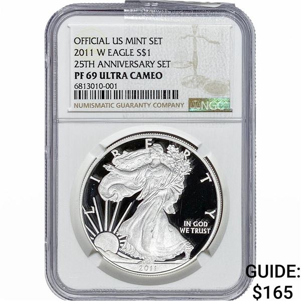 2011-W Silver Eagle NGC PF 69 UC 25th Anniversary