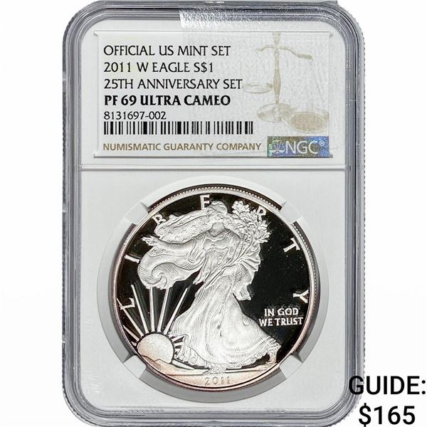 2011-W Silver Eagle NGC PF 69 UC 25th Anniversary