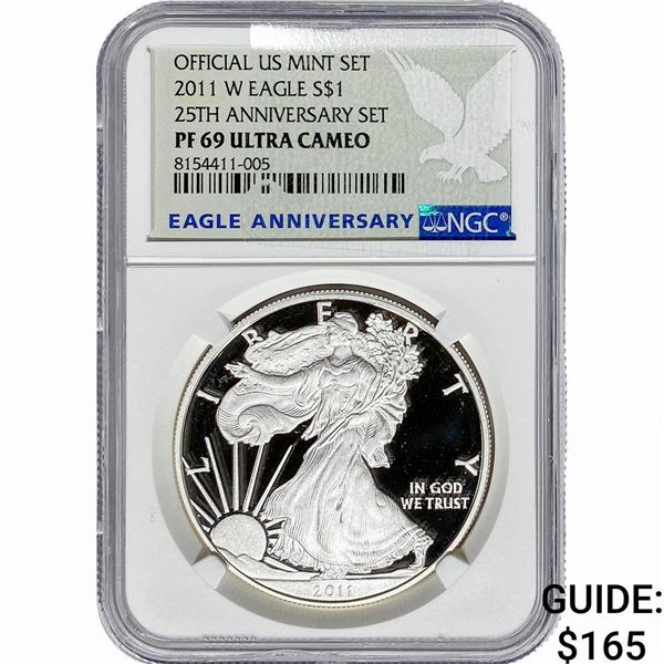 2011-W Silver Eagle NGC PF 69 UC 25th Anniversary