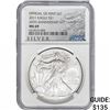 Image 1 : 2011 Silver Eagle NGC MS69 25th Anniversary