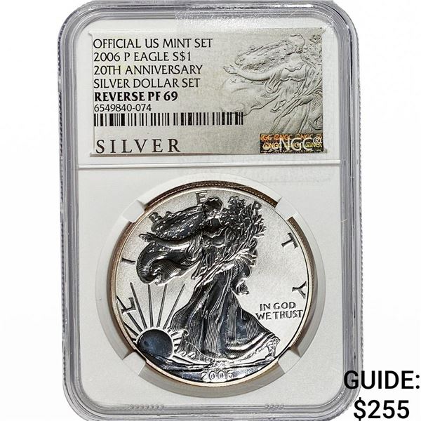 2006-P Silver Eagle NGC RP69 20th Anniversary