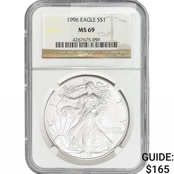 1996 Silver Eagle NGC MS69