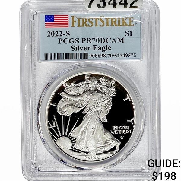 2022-S Silver Eagle PCGS PR70 DCAM
