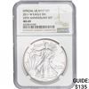 Image 1 : 2011 Silver Eagle NGC MS69 25th Anniversary