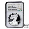 Image 1 : 2021-W Silver Eagle NGC PF69 UC Heraldic Eagle T-1