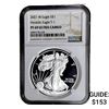 Image 1 : 2021-W Silver Eagle NGC PF69 UC Heraldic Eagle T-1