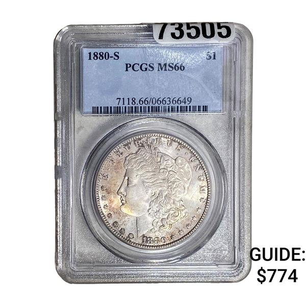 1880-S Morgan Silver Dollar PCGS MS66