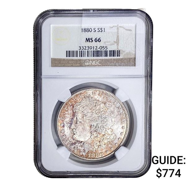 1880-S Morgan Silver Dollar PCGS MS66