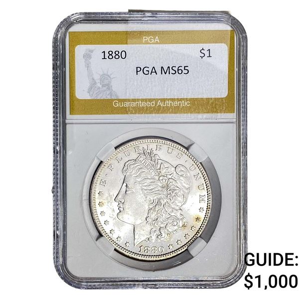 1880 Morgan Silver Dollar PGA MS65