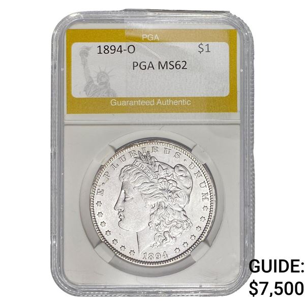 1894-O Morgan Silver Dollar PGA MS62