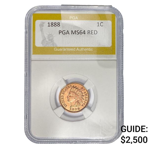 1888 Indian Head Cent PGA MS64 RED