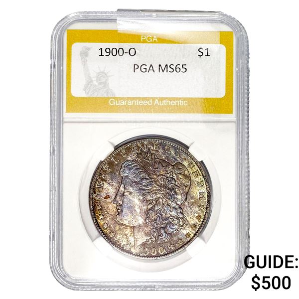 1900-O Morgan Silver Dollar PGA MS65