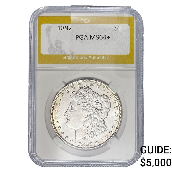 1892 Morgan Silver Dollar PGA MS64+