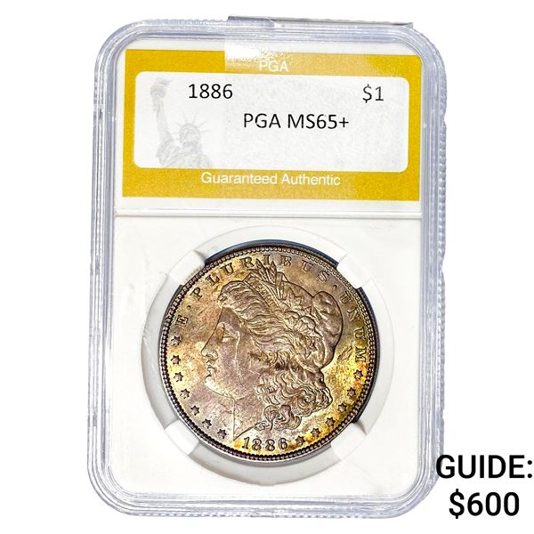 1886 Morgan Silver Dollar PGA MS65+