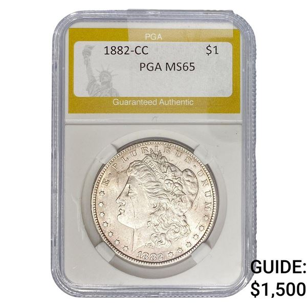1882-CC Morgan Silver Dollar PGA MS65