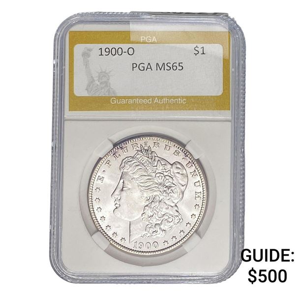 1900-O Morgan Silver Dollar PGA MS65