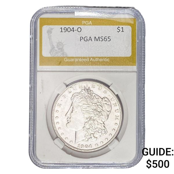 1904-O Morgan Silver Dollar PGA MS65