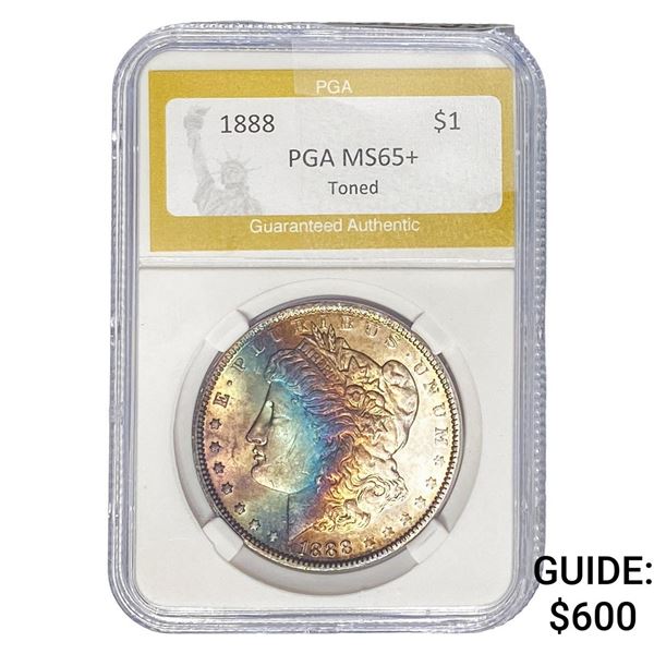 1888 Morgan Silver Dollar PGA MS65+