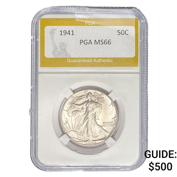1941 Walking Liberty Half Dollar PGA MS66
