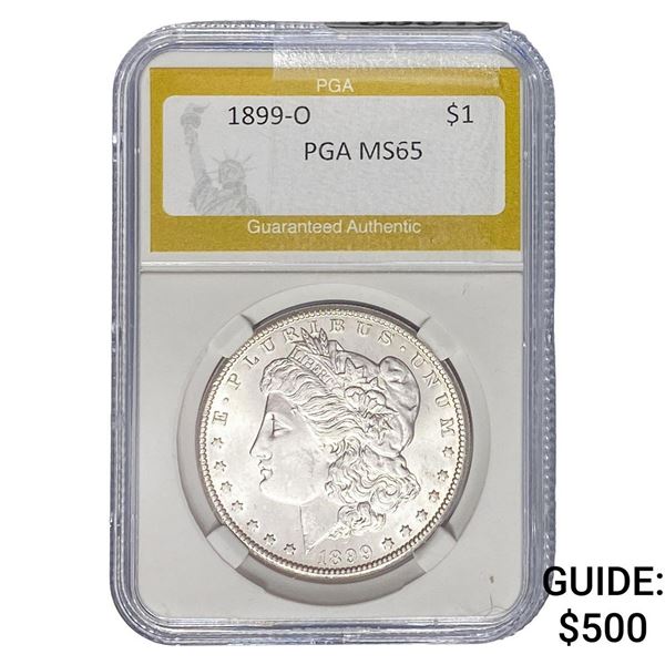 1899-O Morgan Silver Dollar PGA MS65