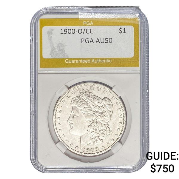 1900-O/CC Morgan Silver Dollar PGA AU50