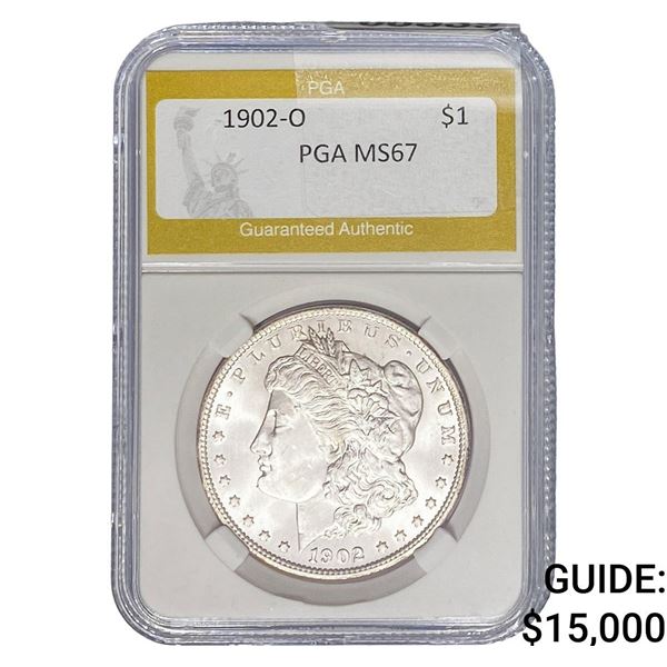 1902-O Morgan Silver Dollar PGA MS67