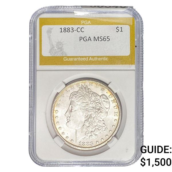 1883-CC Morgan Silver Dollar PGA MS65