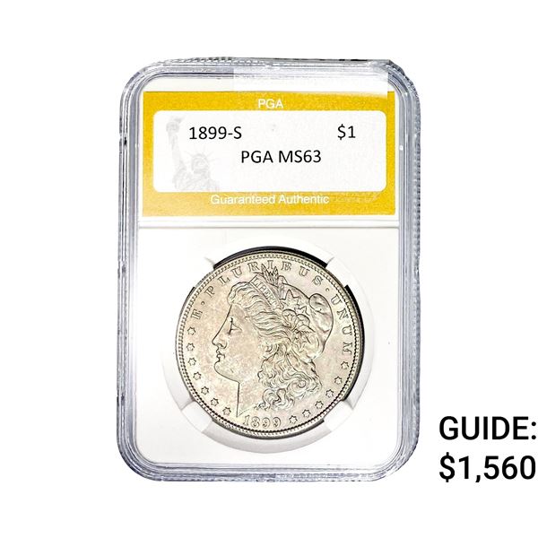 1899-S Morgan Silver Dollar PGA MS63